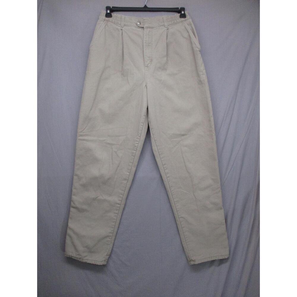 LL Bean Beige Classic‎ Everyday Straight Leg Pathfinder Pants Size 12